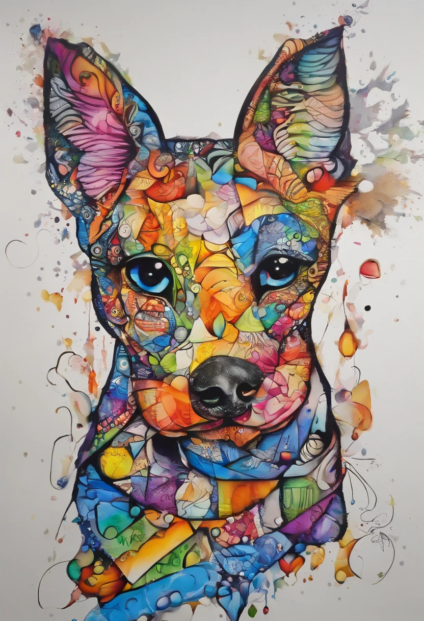 grafismo, diverse and playful geometric figures, Rainbow, romero britto, uma gatinha peluda e charmosa, gata head, juba bem detalhada ((fundo branco)), olhos penetrantes, animal gatinha colorida e alegre, Art Watercolor Painting Oil Paint, abstrato, epic instagram, art-station, toque de estilo splash de tinta colorida+, contorno, hiperdetalhado intricadamente detalhado, genial, detalhes intrincados, tela inicial, cores complementares, conceito realista abstrato romero britto de arte, 8K, obra-prima do deviantart, oil-painting, pinceladas pesadas, pingos de tinta, artes de salpicos.