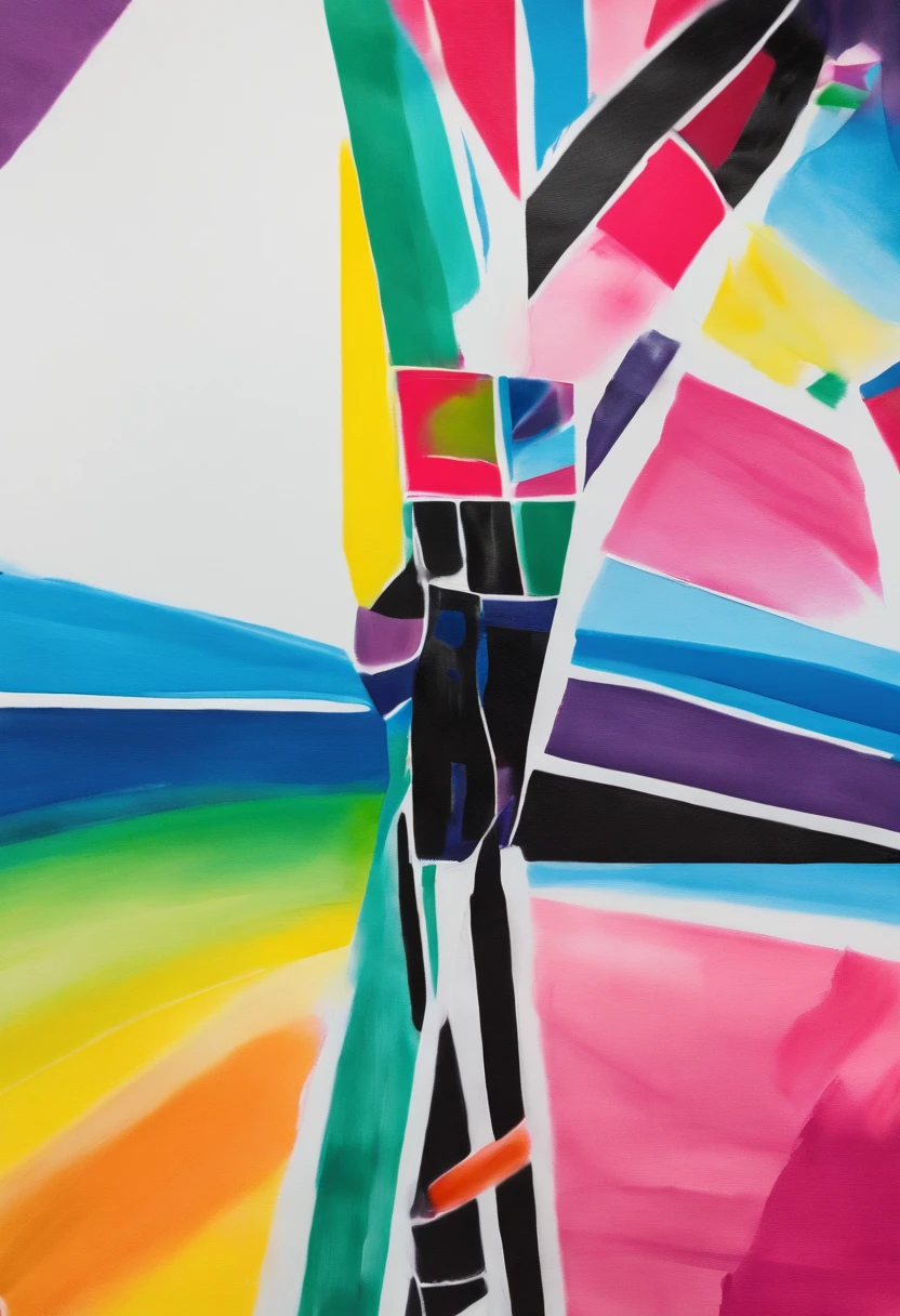 grafismo, diverse and playful geometric figures, Rainbow, romero britto, uma gatinha peluda e charmosa, gata head, juba bem detalhada ((fundo branco)), olhos penetrantes, animal gatinha colorida e alegre, Art Watercolor Painting Oil Paint, abstrato, epic instagram, art-station, toque de estilo splash de tinta colorida+, contorno, hiperdetalhado intricadamente detalhado, genial, detalhes intrincados, tela inicial, cores complementares, conceito realista abstrato romero britto de arte, 8K, obra-prima do deviantart, oil-painting, pinceladas pesadas, pingos de tinta, artes de salpicos.