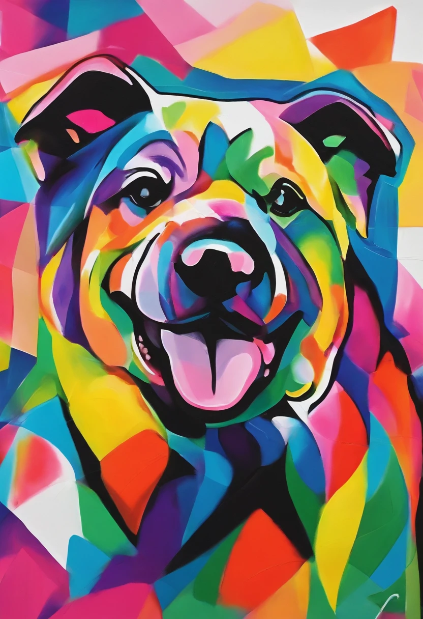 grafismo, diverse and playful geometric figures, Rainbow, romero britto, uma gatinha peluda e charmosa, gata head, juba bem detalhada ((fundo branco)), olhos penetrantes, animal gatinha colorida e alegre, Art Watercolor Painting Oil Paint, abstrato, epic instagram, art-station, toque de estilo splash de tinta colorida+, contorno, hiperdetalhado intricadamente detalhado, genial, detalhes intrincados, tela inicial, cores complementares, conceito realista abstrato romero britto de arte, 8K, obra-prima do deviantart, oil-painting, pinceladas pesadas, pingos de tinta, artes de salpicos.
