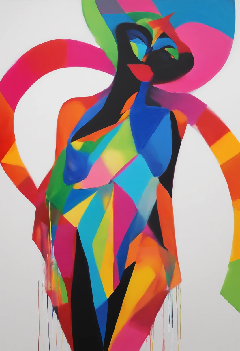 grafismo, diverse and playful geometric figures, Rainbow, romero britto, uma floresta, animais head, juba bem detalhada ((fundo branco)), olhos penetrantes, animais selvagens colorida e alegre, Art Watercolor Painting Oil Paint, abstrato, epic instagram, art-station, toque de estilo splash de tinta colorida+, contorno, hiperdetalhado intricadamente detalhado, genial, detalhes intrincados, tela inicial, cores complementares, conceito realista abstrato romero britto de arte, 8K, obra-prima do deviantart, oil-painting, pinceladas pesadas, pingos de tinta, artes de salpicos.