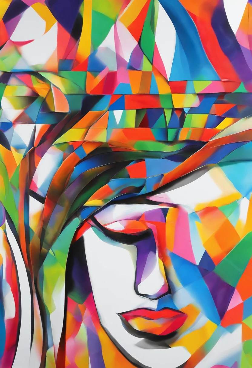 grafismo, diverse and playful geometric figures, Rainbow, romero britto, uma floresta, animais head, juba bem detalhada ((fundo branco)), olhos penetrantes, animais selvagens colorida e alegre, Art Watercolor Painting Oil Paint, abstrato, epic instagram, art-station, toque de estilo splash de tinta colorida+, contorno, hiperdetalhado intricadamente detalhado, genial, detalhes intrincados, tela inicial, cores complementares, conceito realista abstrato romero britto de arte, 8K, obra-prima do deviantart, oil-painting, pinceladas pesadas, pingos de tinta, artes de salpicos.