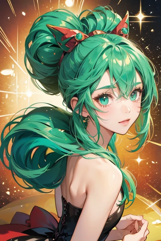 anime style; 3d; glitter; human Venusaur from pokemon