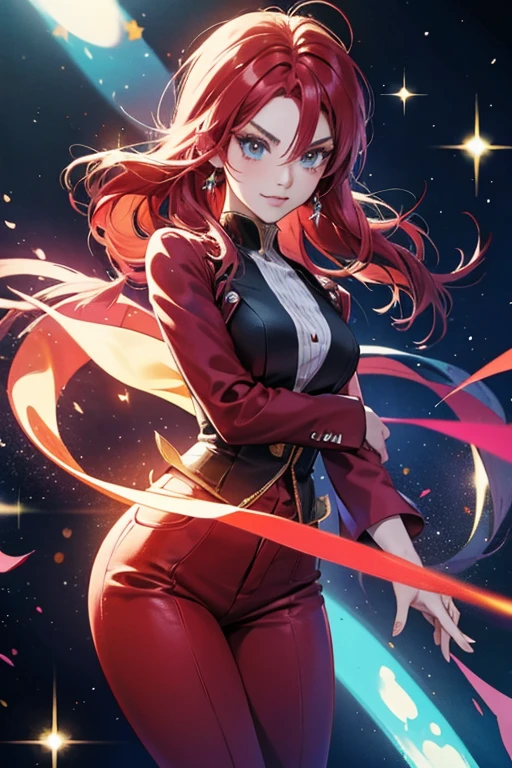 anime style; 3d; glitter; human Charmeleon from pokemon