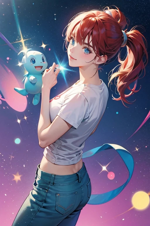 anime style; 3d; glitter; human Squirtle from pokemon