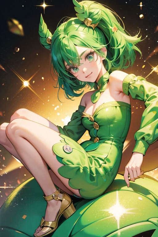 anime style; 3d; glitter; human Caterpie from pokemon