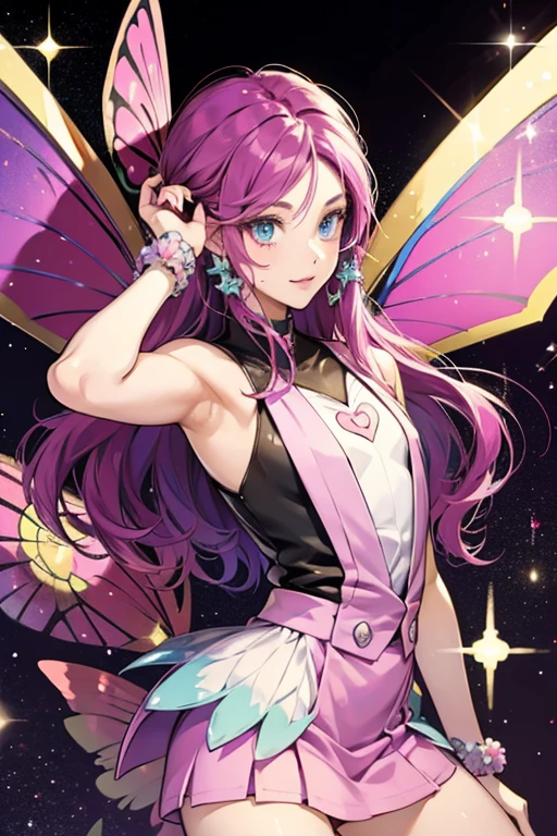 ((League_of_Legends)), ((Star_Guardian)), ((Magic_Girl)), ((Cute)), ((Fighting_against_the_forces_of_evil)) ((Butterflys)) Magical girl with blue clothes based on butterflies
