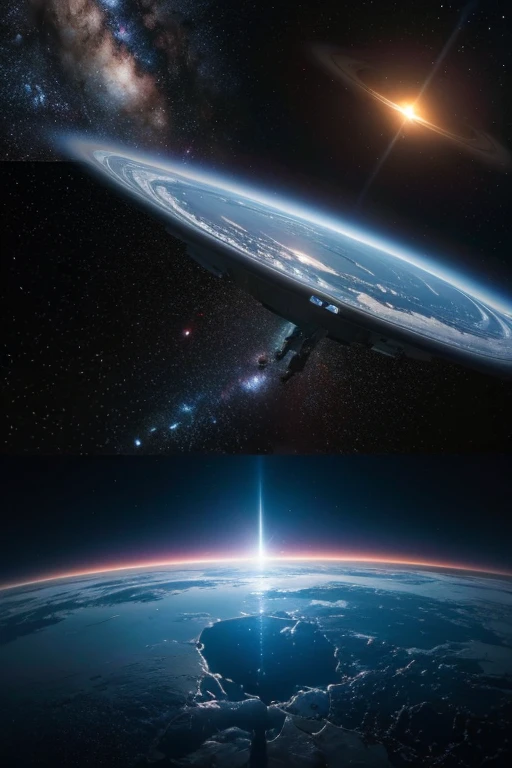 "(best quality,realistic:1.2),vibrant colors,space,cosmic,extraterrestrial,eye-catching,breathtaking views,immersive,futuristic,otherworldly,highly detailed,hyper-realistic,interstellar travel,dazzling light effects,astronaut in a spacesuit,intergalactic exploration,nebulae and galaxies,star clusters and constellations,colorful celestial bodies,distant planets and moons,surreal landscapes,spacecraft and space stations,zero-gravity experience,deep space adventure,scientific discoveries,expanding universe"