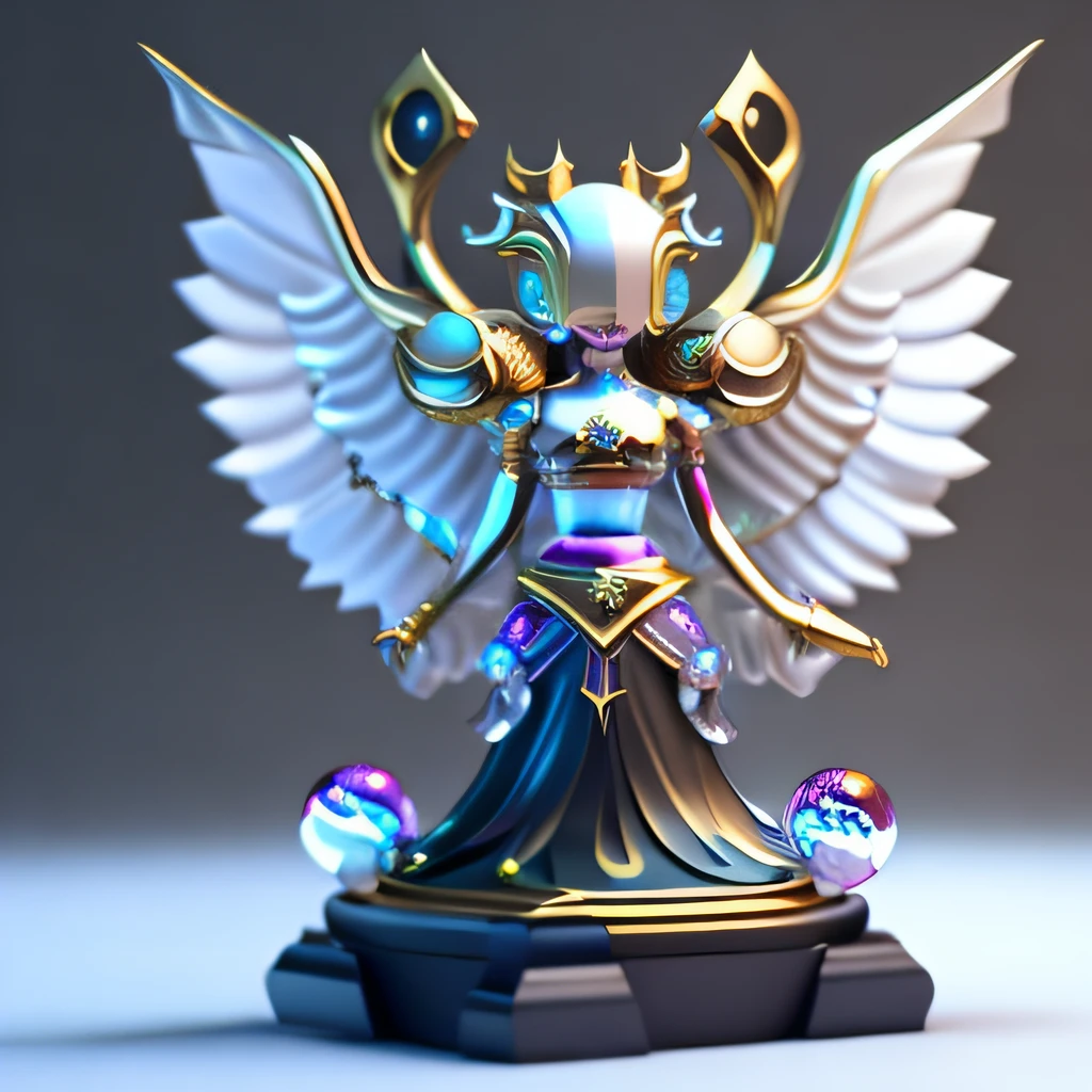 A cute crystal ball zodiac horse，The body is embellished with various jewelry ornaments，The eyes have a low-poly design，It is a highly detailed and complex conceptual art craft，Use Artstation 8k quality。