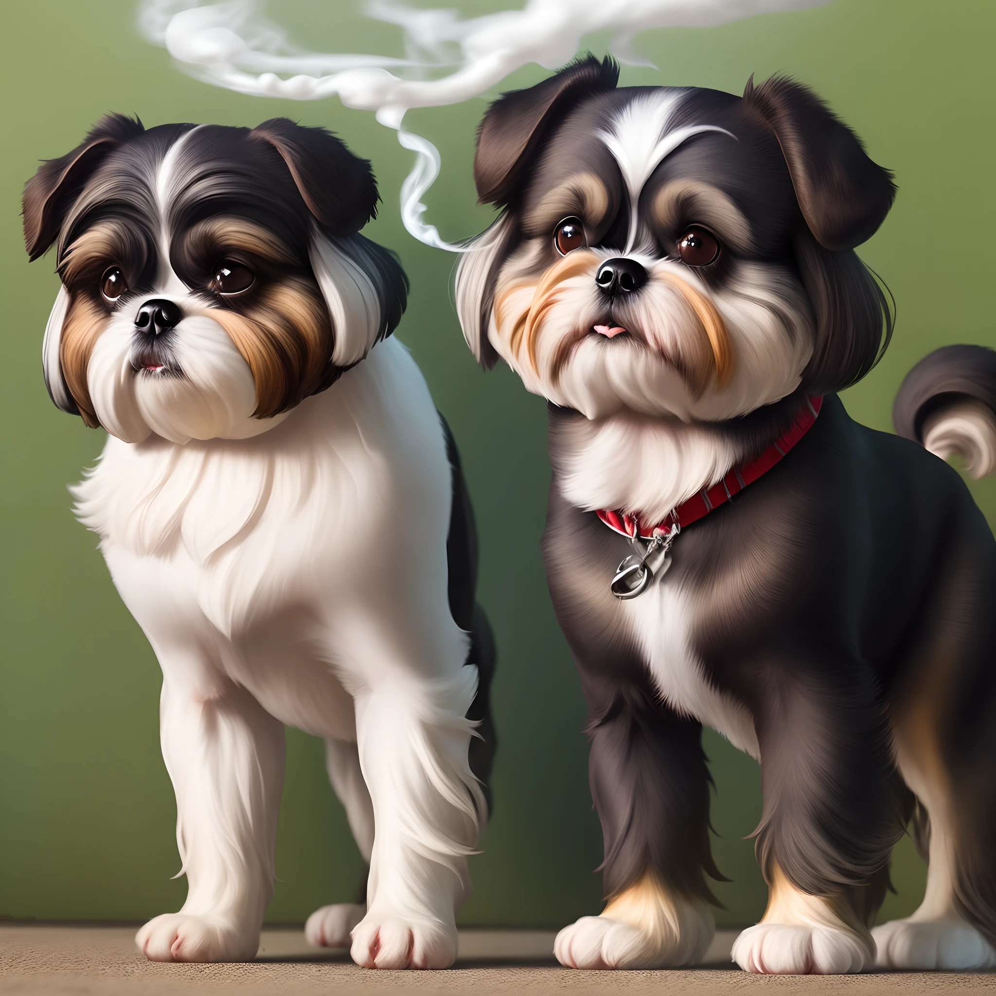 Shih tzu smoking marijuana