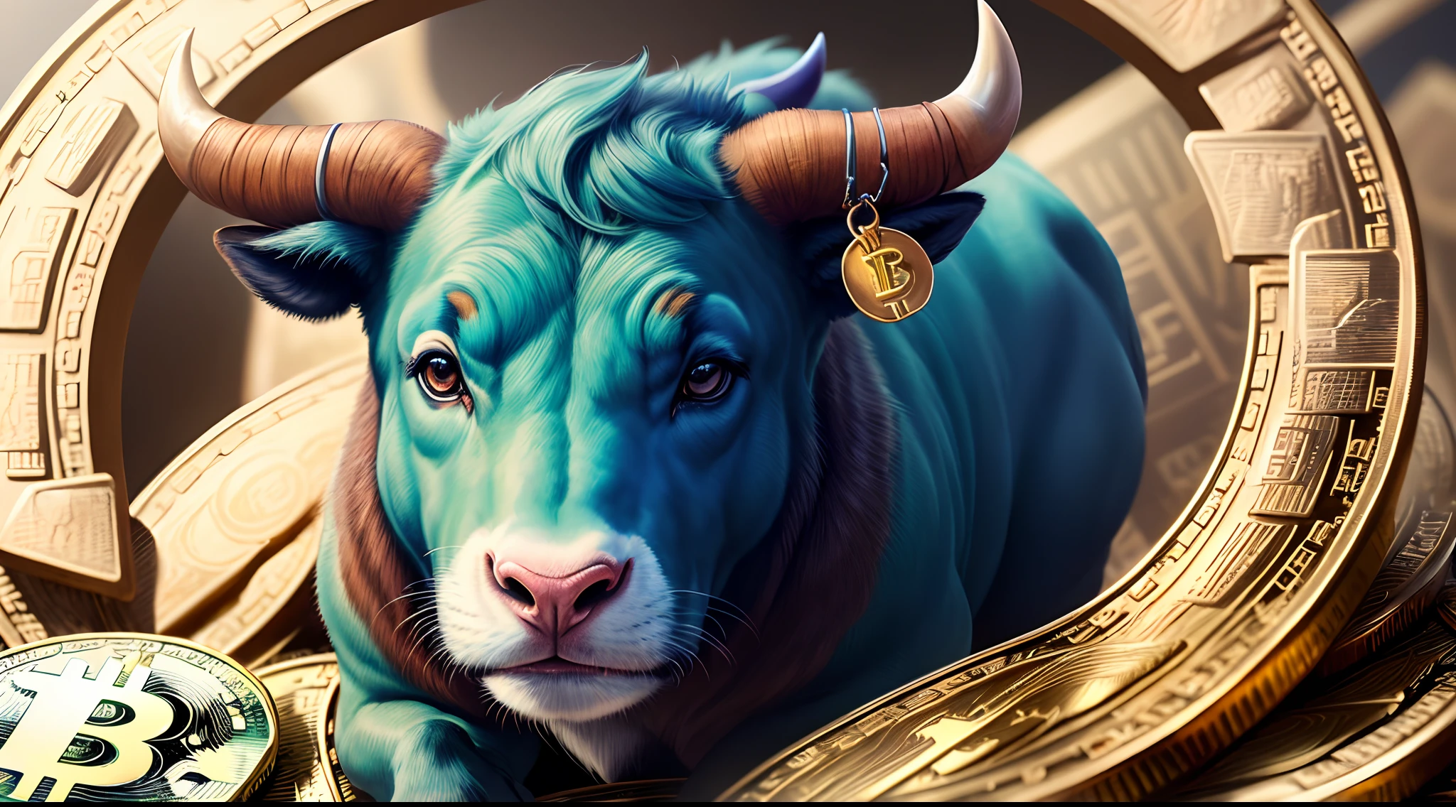Bull and cryptocurrency