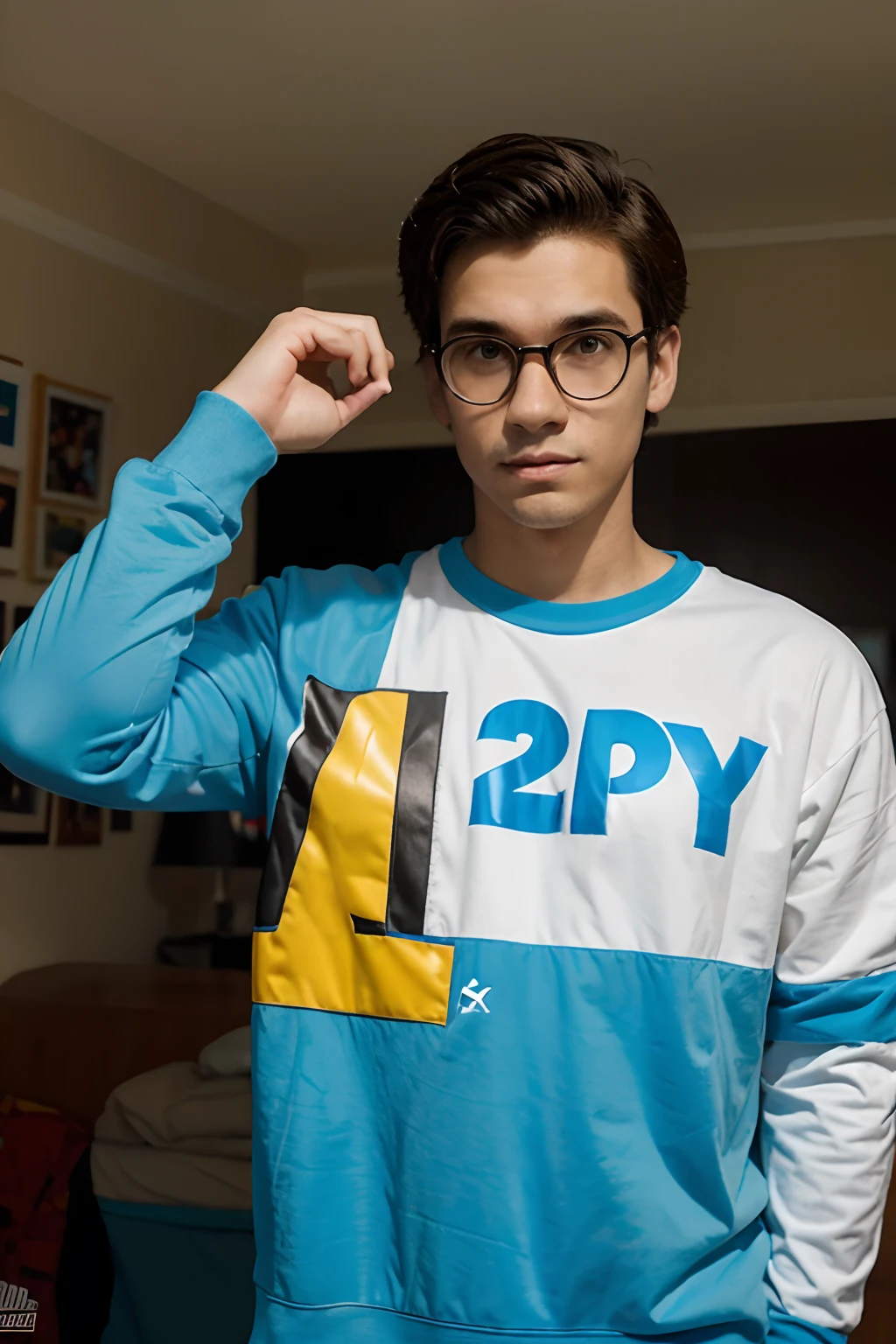 Homem jovem de 20 anos estilo pixar disne