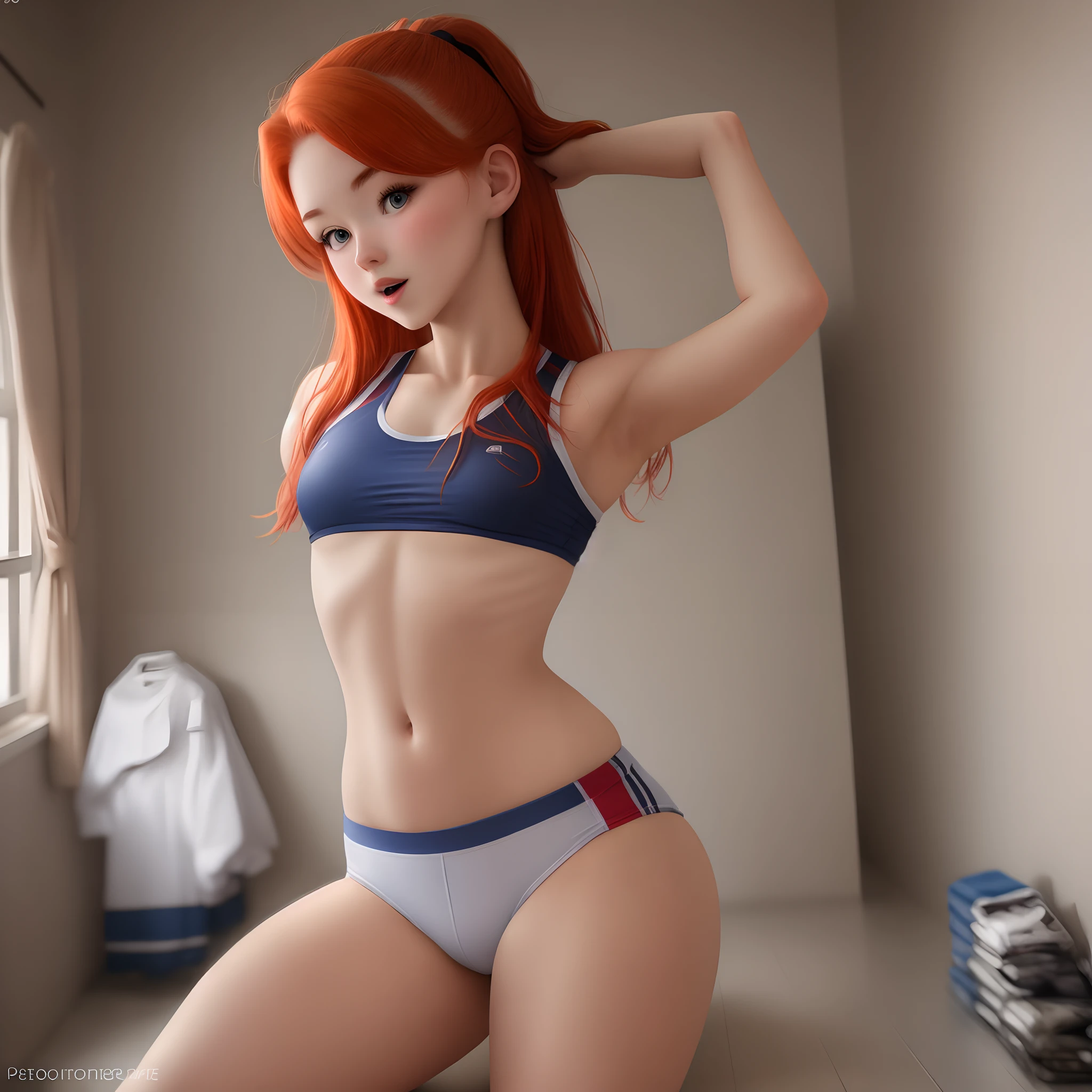 Sexy ite athletic redhead