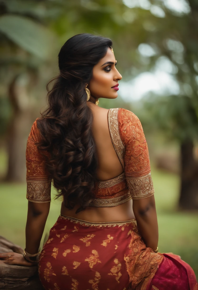 brown indian girl with big boobs wearing western dress with big ass