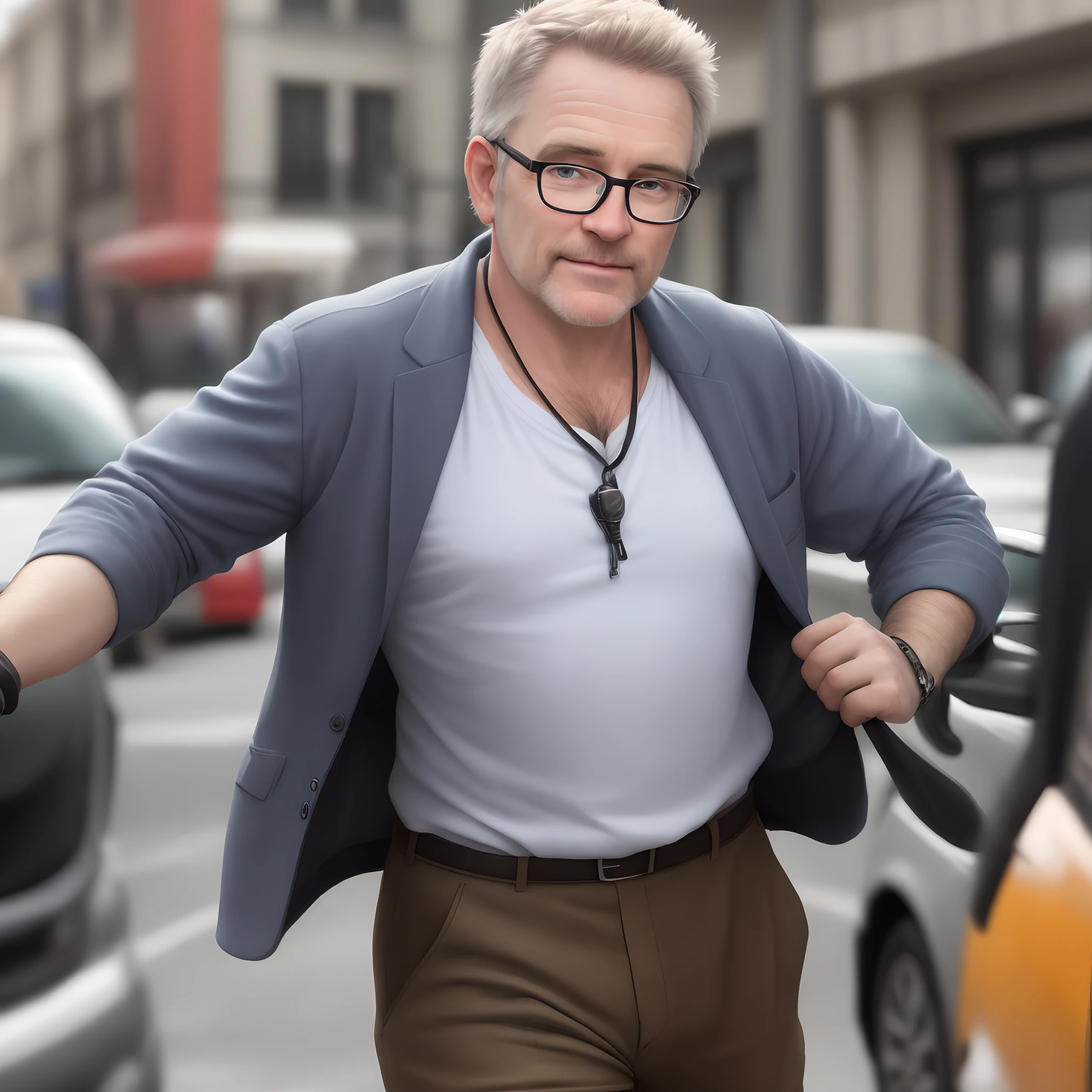 Can you create a middle aged white guy with glasses?