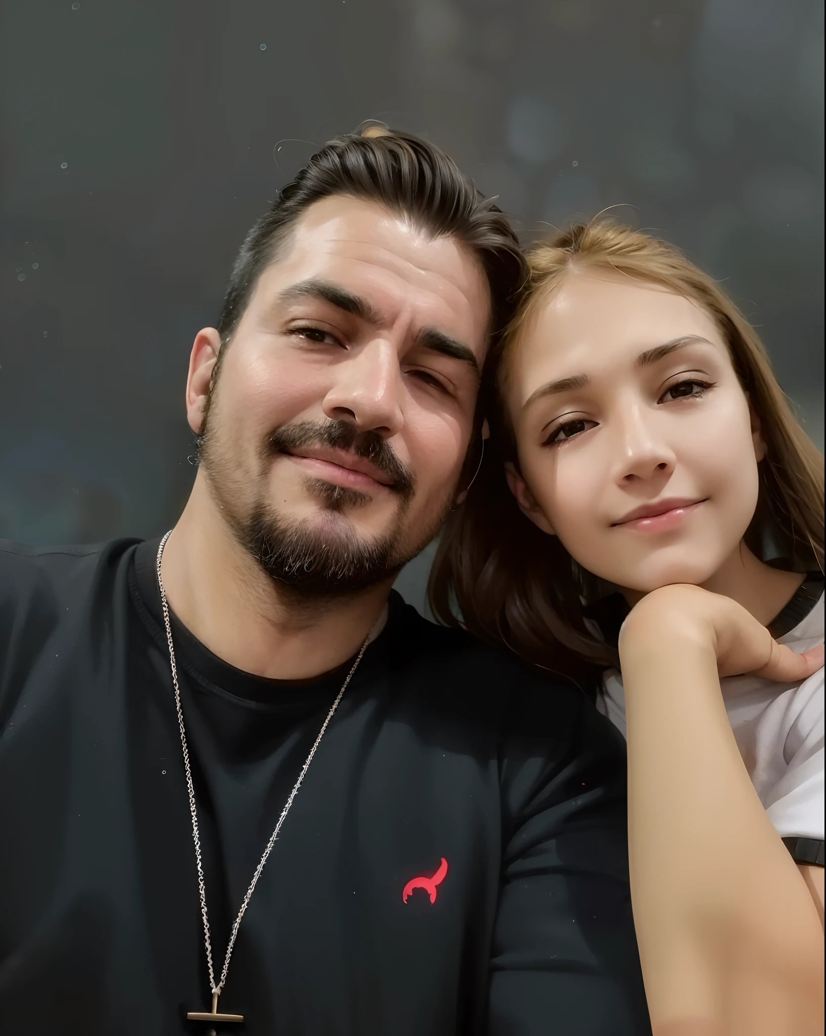 There's a man and a girl posing for a photo, david rios ferreira, Directed by: Nandor Soldier, ástor alexander, imagem de perfil, andres rios, andrea rocha, gui guimaraes, Carmelo Blandino, edu souza, Marischa Becker, with a kid, Valentina Embaralhamento, Directed by: David Ruby, Alex Flores