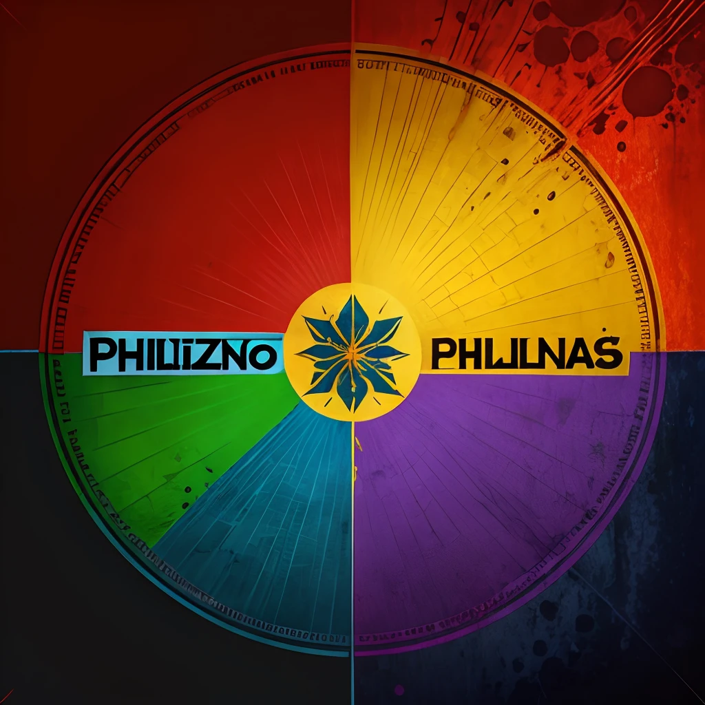 Philippines flag psychedelic