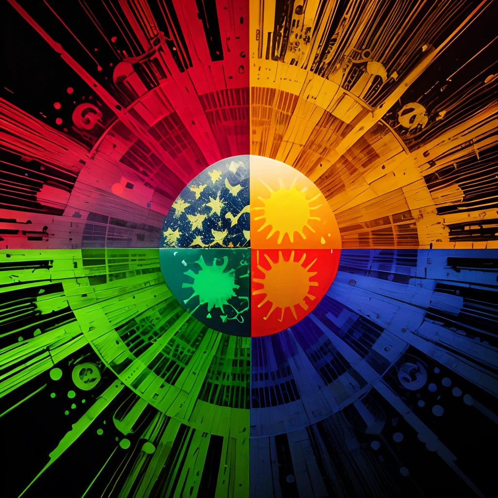 Philippines flag psychedelic