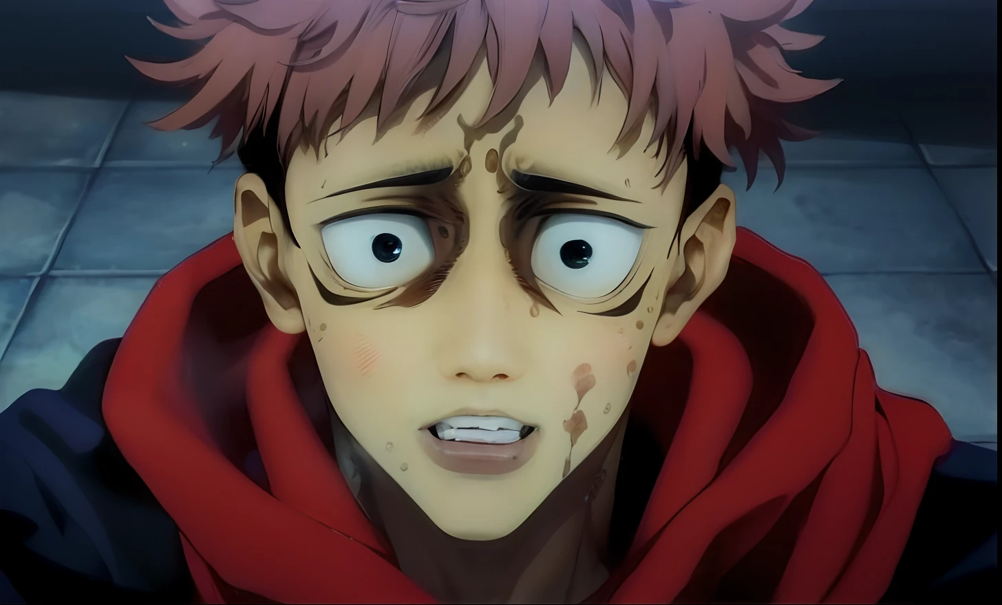 Yuji surprised face, hyperdetailed, 8k, hyperrealistic