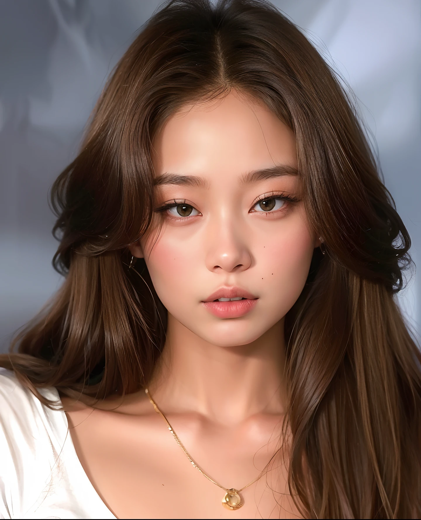 ((Best Quality, 8k, Masterpiece: 1.3)), Full Body, Focus Clear: 1.2, Outstanding Beauty Style: 1.4, Slender Abs: 1.2, ((Brown Hair, Big: 1.2)), Long Tank Top: 1.1, (Low Light, Street: 1.1), Highly Detailed Face and Skin Texture, Detailed Eyes, Double Eyelids, Skin Detailed and Realistic