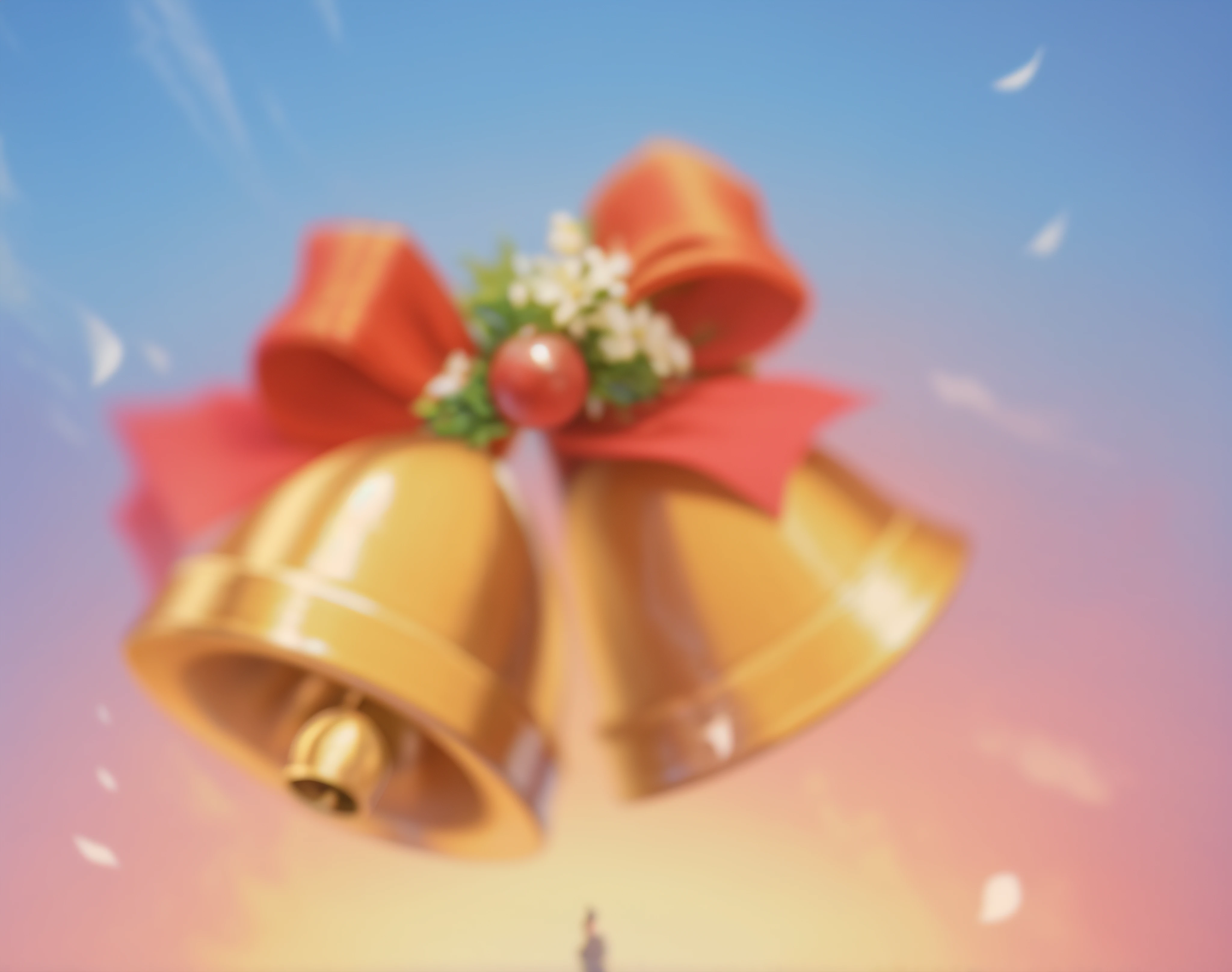 tmasterpiece,high qulity,bell,Bow knot,a plant