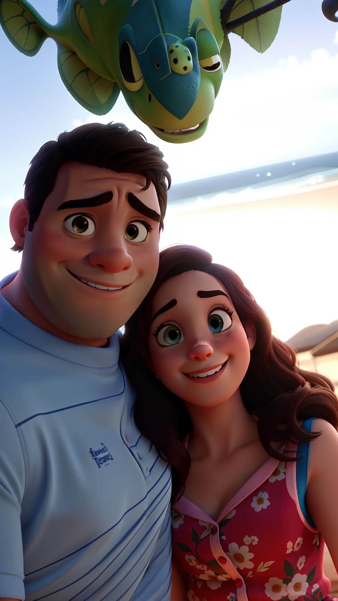romantic couple, igual aos filmes Disney Pixar