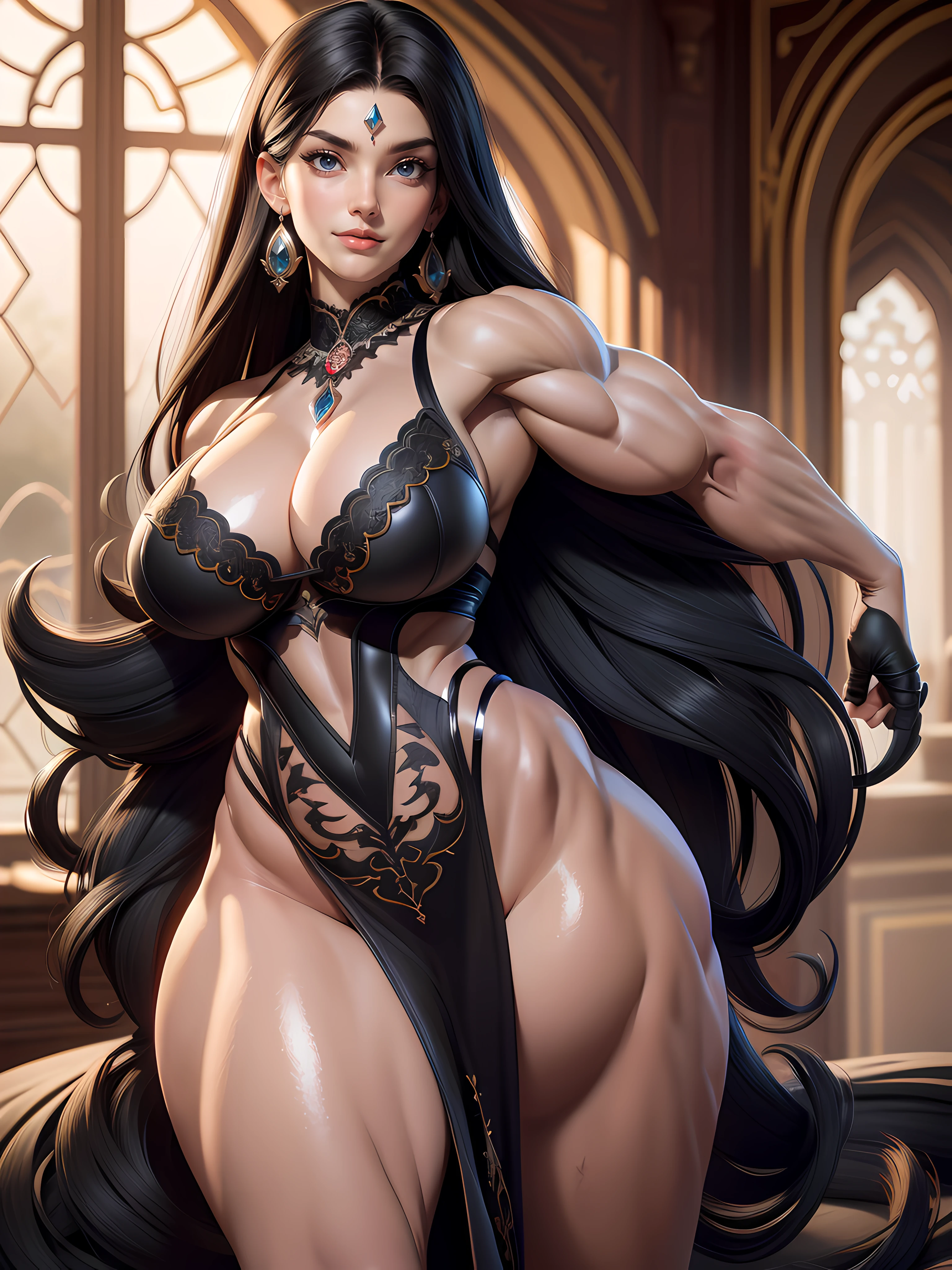 unparalleled masterpiece, ultra realistic 8k CG, perfect artwork, ((perfect female figure)), mature female, , narrow waist, looking at viewer,  posture,  pose, alluring, clean, beautiful face, pure face, pale skin, large ,  ,  , pressing  up against a window, divine goddess, ((shiny skin)), ((())), lace, lace trim, short lace-trimmed black skirt, delicate pattern, intricate detail, (rich:1.4), prestige, gorgeous, luxury, royal palace, jewelry, gem, gold, silver, diamond, glint, sapphire, ruby, emerald, pearl, amber, obsidian tifa lockhart, red eyes, black hair, long hair, (((sweating))), (((((huge muscles)))))