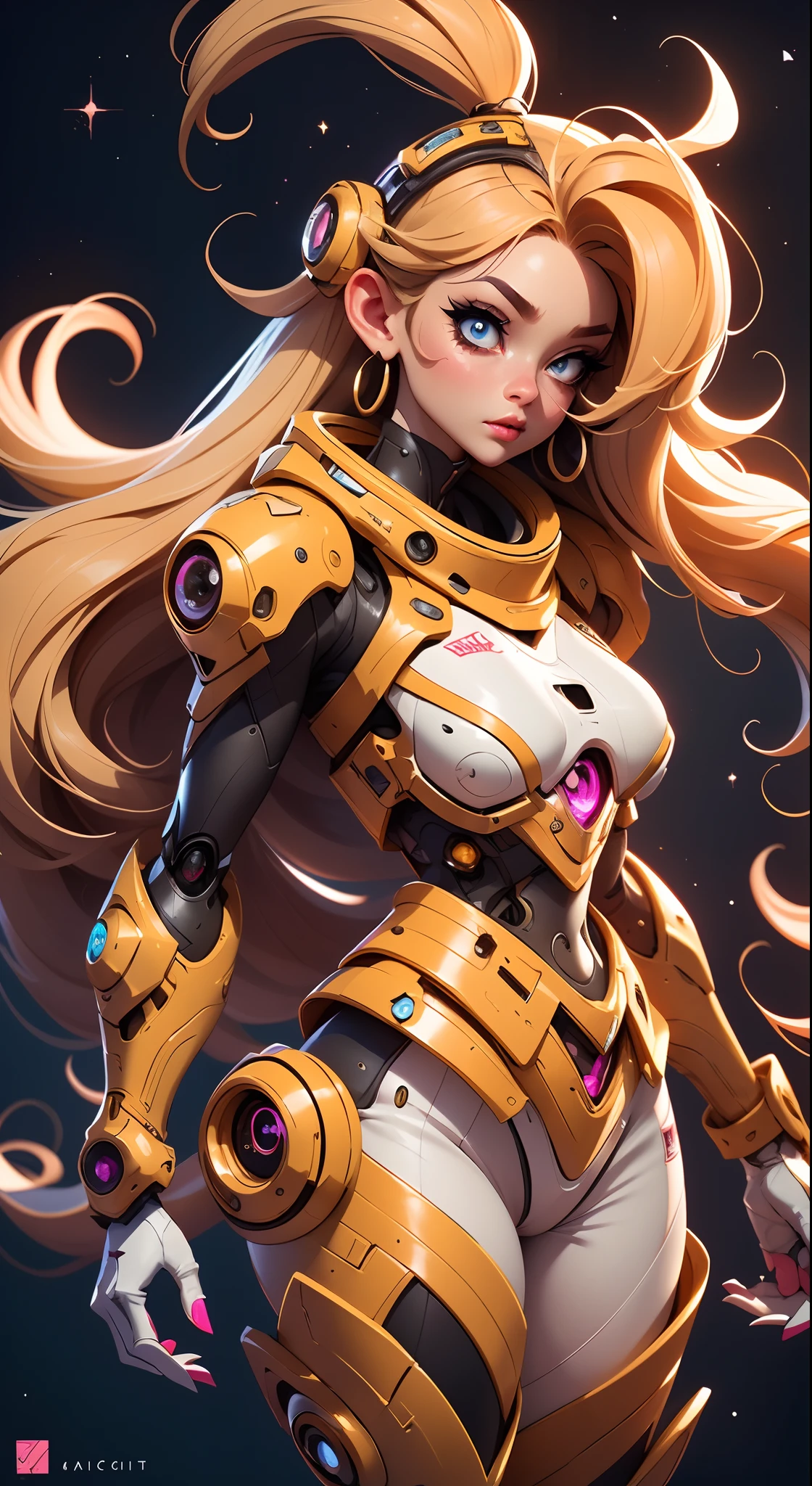 garota superhero ("kiernan shipka"), (corpo magro:1.3), Emissivo, Cintilante, neon, (Anatomia correta:1.4), robotic organs, grandes e amendoados olhos vermelhos cintilantes, sobrancelhas grossas, cabelo curto pixie