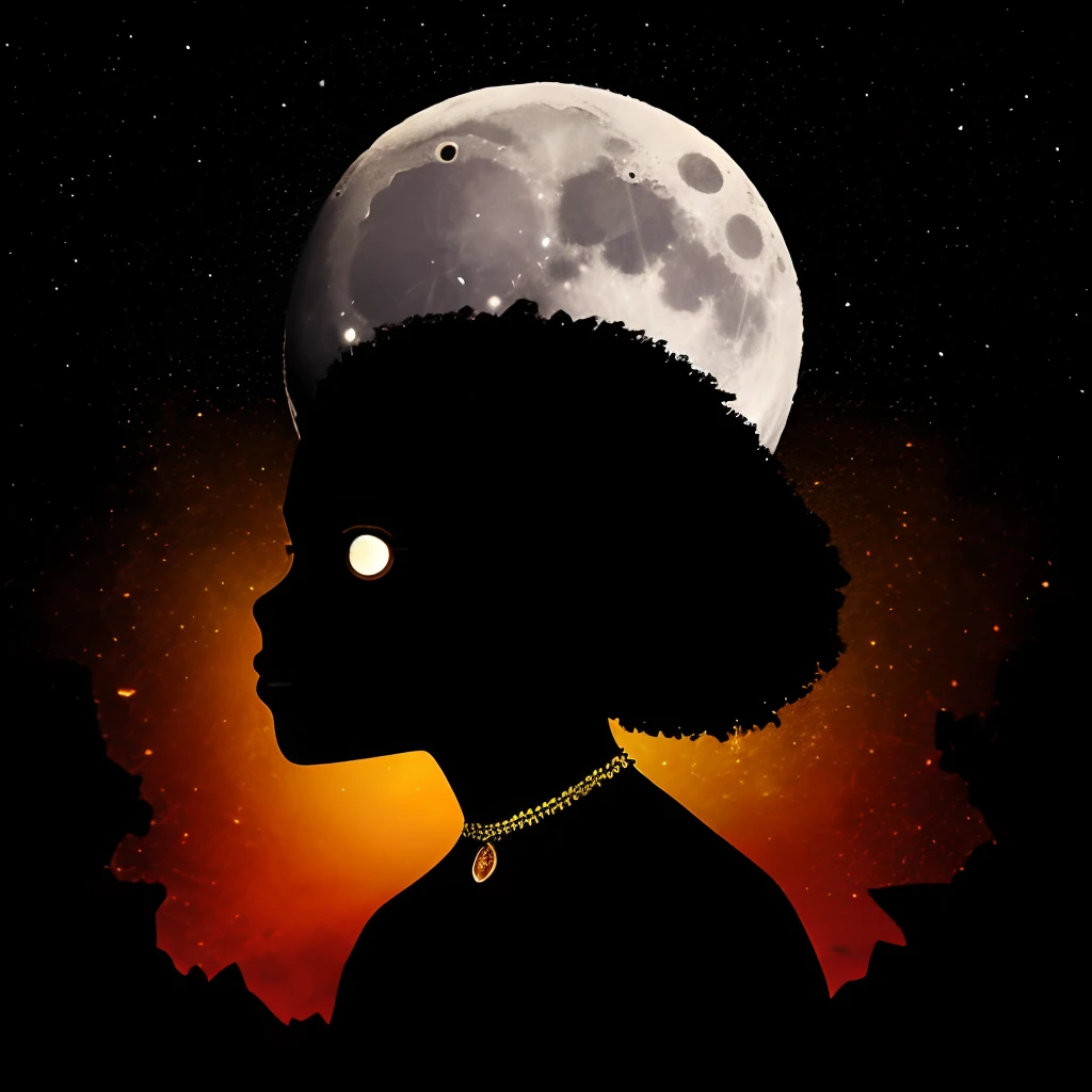Black woman moon child
