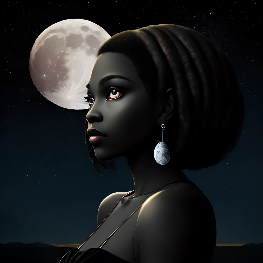 Black woman moon child