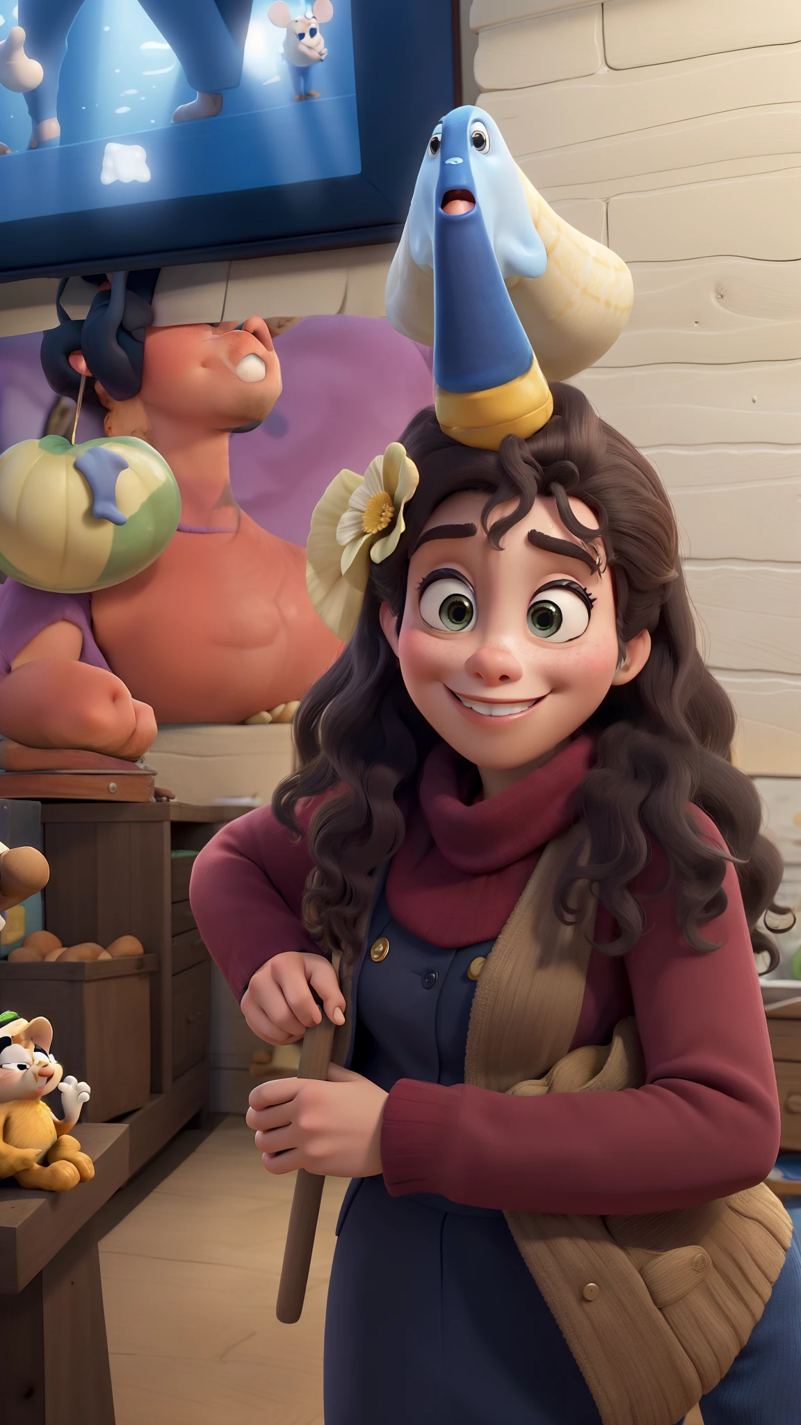 Obra-prima, de melhor qualidade, imagem no estilo disney pixar cartoon