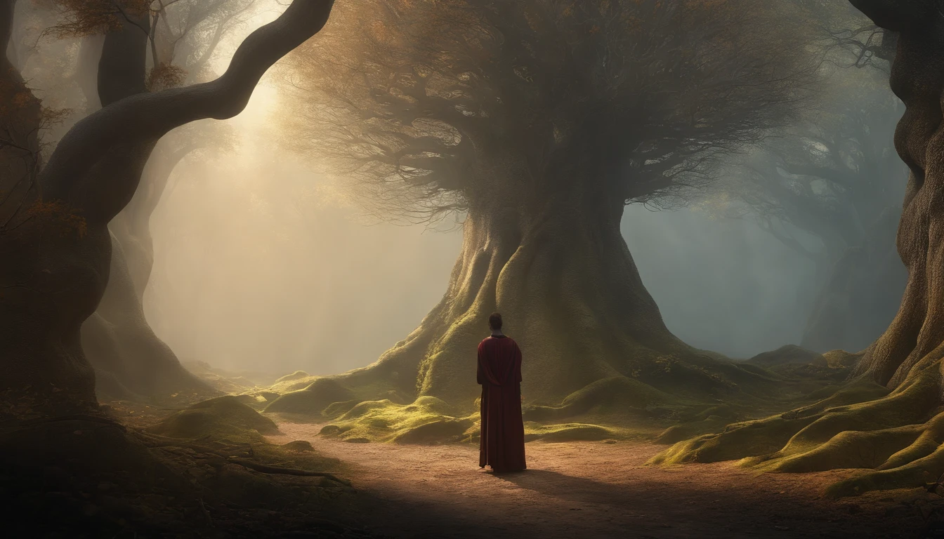 A jovem Pandora (do mito grego) abrindo uma caixa misteriosa, roupas mais sexy, energia do caos multicolorida, Standing in a dark forest of barren trees, brilhando com uma energia poderosa. Realistic, fotografia realista impressionante, 3D-rendering, octan render, intrinsecamente detalhado, cinemactic, trending on ArtStation, isometric, Centered hipereallistic cover photo, awesome full color, Hand drawn, Escuro, corajoso, Muito, Klimt, erte 12k |, High definition, cinemactic, Neoprene, Vencedor do concurso Behance, Retrato em destaque no Unsplash, arte digital estilizada, liso, Ultra High Definition, 8k, Motor Unreal 5, Ultra sharp focus, obra-prima de arte intrincada, agourento, epics, TanvirTamim, trending on ArtStation, por artgerm, h. r. Giger e Beksinski, altamente detalhado, vibrante