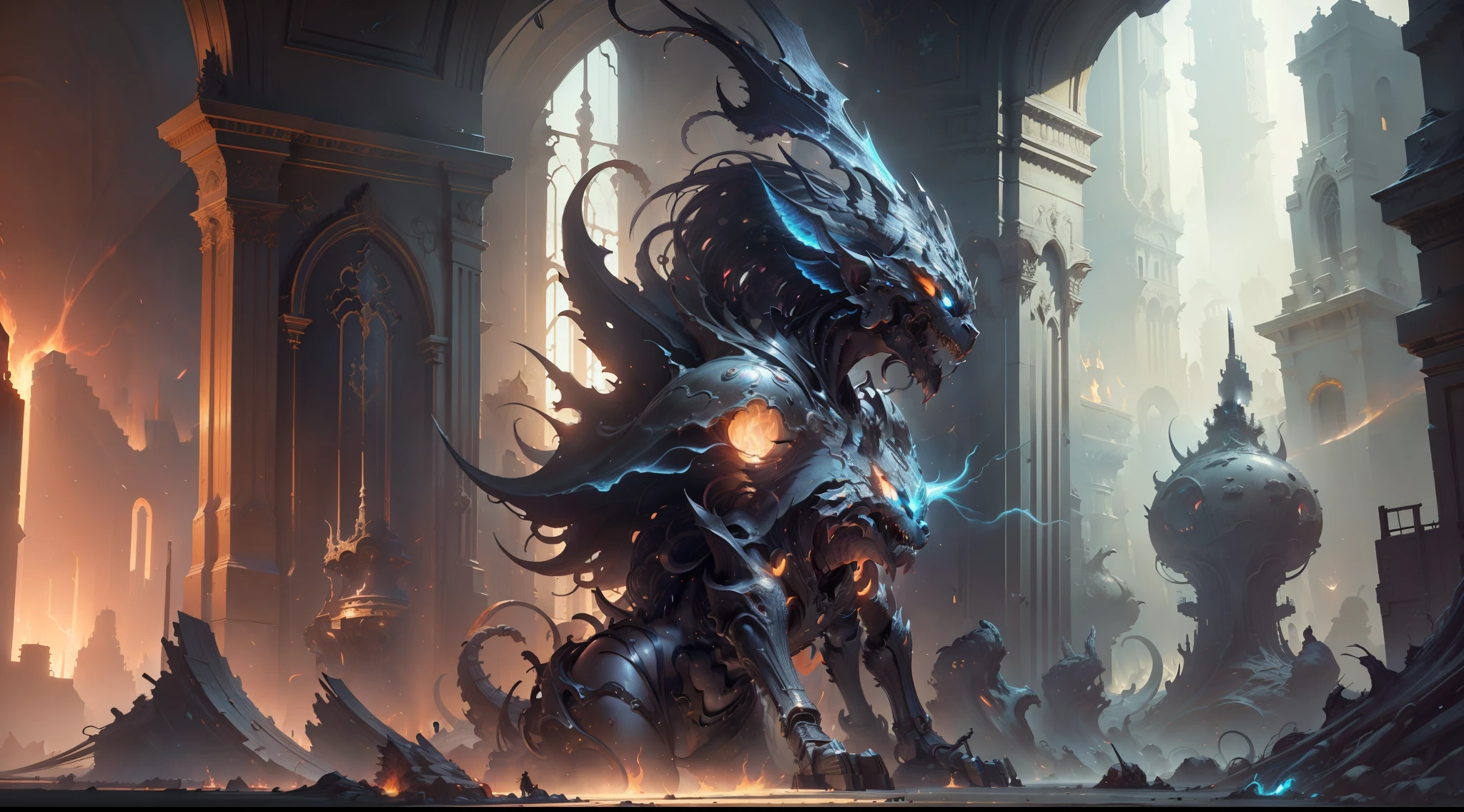 Masterpiece, Best quality, (Extremely detailed Cg Unity 8K wallpaper), (Best quality), (Best Illustration), (Best shadow), absurderes, Realistic lighting, (Abyss), beautiful detailed glow, art by PeterMohrBacher,