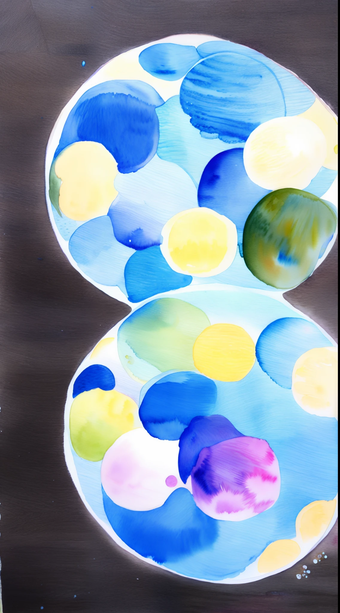 Watercolor bubbles illustration