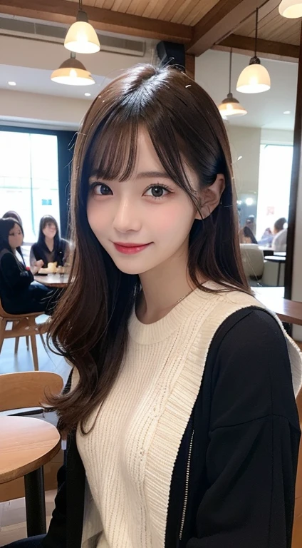 Tabletop, highest quality, shape, Very detailed, finely, High resolution, 8k wallpaper, 完璧なダイナミックな構shape, Beautiful and detailed,ランダムなcute髪,,Natural color lip, Bold sexy pose,smile、20-year-old girl、cute、Looking at the camera,Always blur the background,Perfect and beautiful face,Slim face and figure,Big eyes、Putting on gal makeup,Small face,Shooting from below、smile,blurred background,Sheer blouse、flare skirt,