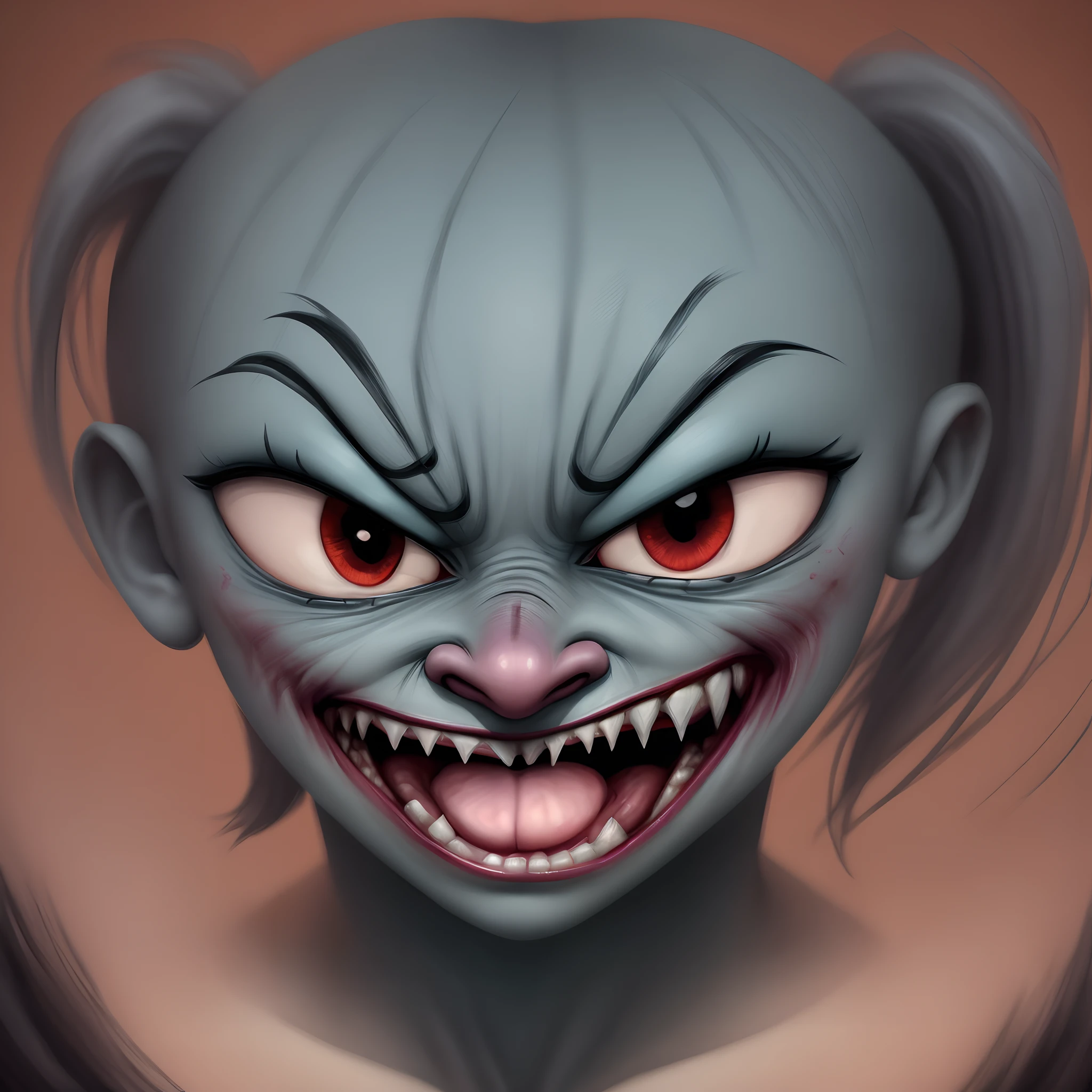 Cartoon horror face
