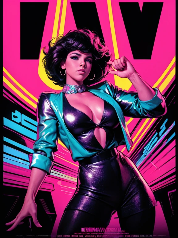 1980s \(style\) disco movie poster, dance party, huge bold text, poster art, disco theme, strong, bold inking techniques, romantic design, This bold inking style adds to the overall dramatic and visually striking aesthetic.