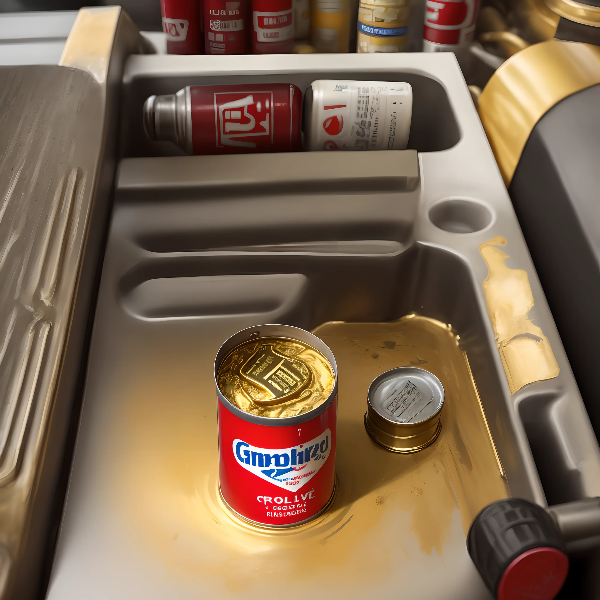 A gasoline can made of 24k gold