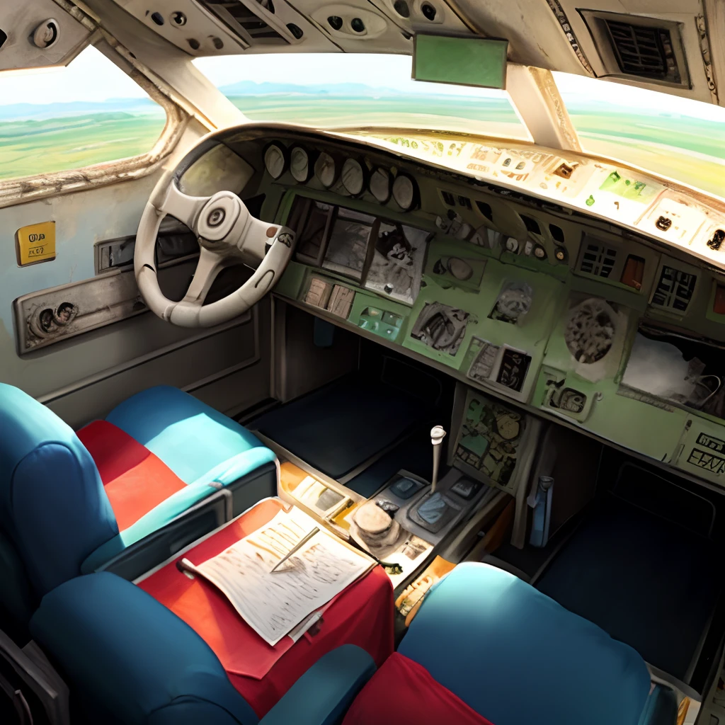 draw an abandoned airplane