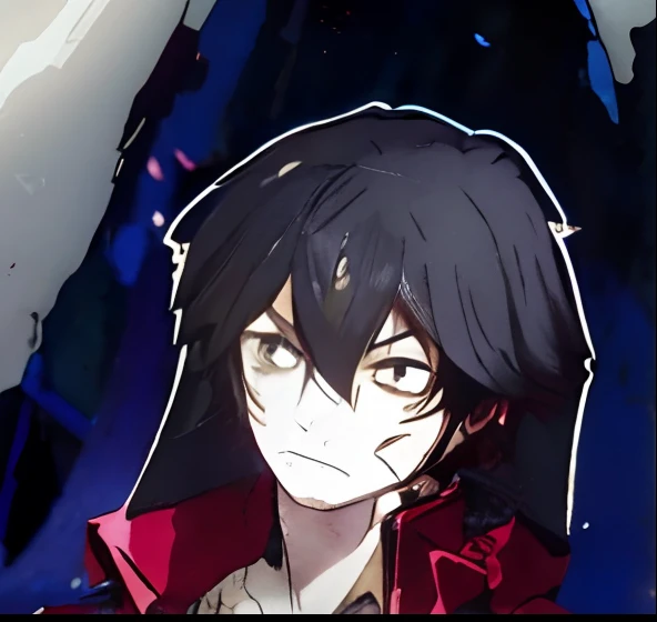 anime boy l with a large scyther in a dark forest, detailed key anime art, handsome guy in demon slayer art, Black long hair, metalhead boy, inspired by Okumura Masanobu, light novel cover art, key anime art, zhongli from genshin impact, detailed anime character art, shigenori soejima illustration, vampire boy, scythe in hand, pale skin