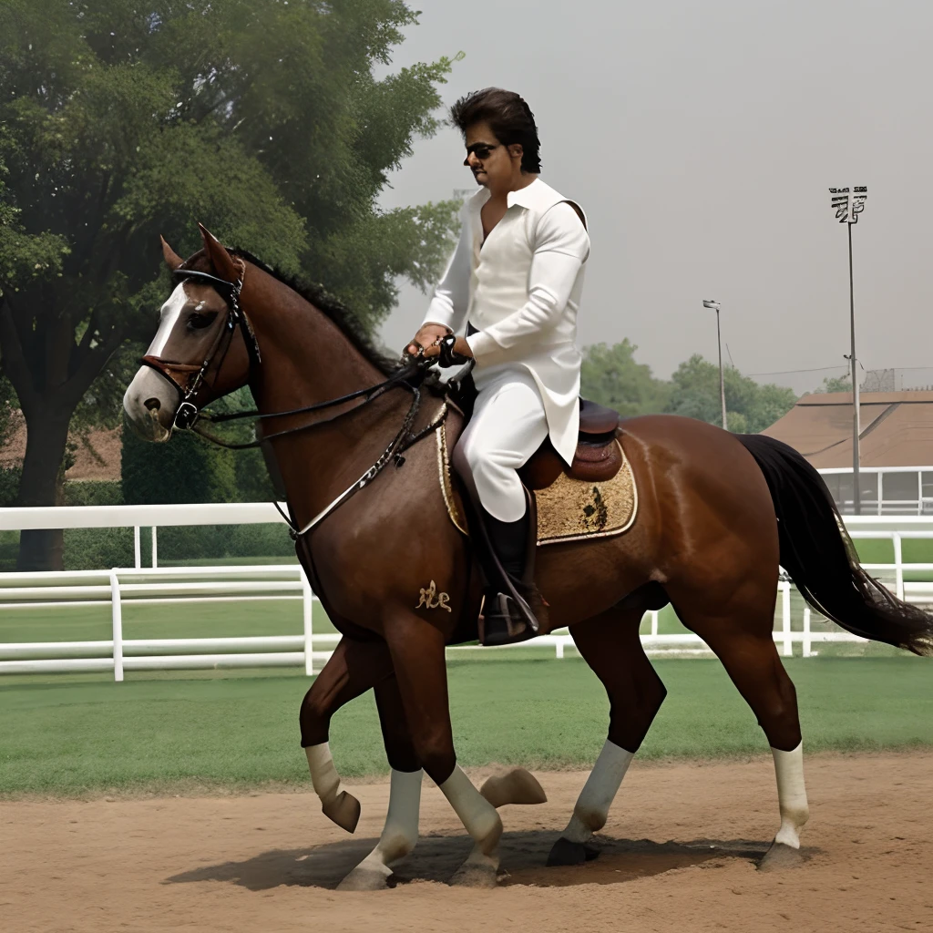 Srk on horse