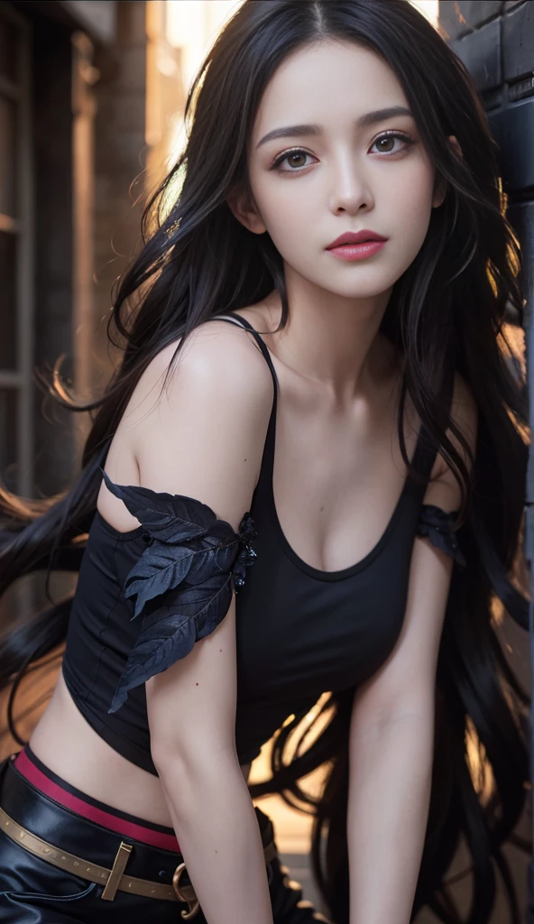 (dent in the skin:1.5), Realistic, realisticlying, (tmasterpiece:1.5), concept-art, Complicated details, highly detailed, realisticlying, rendering by octane, 8K, unreal-engine, dynamicposes, best qualtiy, A high resolution, (Realistic face:1.1), (hyper realisitc:1.1), (full_Body)), perfect eyes,(shiny skins:1.2), (((Hairstyles))), (((perfect hand))), (very highly detailed background), ((Dynamic background)), (llight rays), ((Detailed eyes, high-quality eyes, face with high quality)), (((Flowing hairstyle))), Epic, depth of fields, Bokeh, 4K, gotik, Mountain background, salama, Glowing blue iris, is in night,Smile,