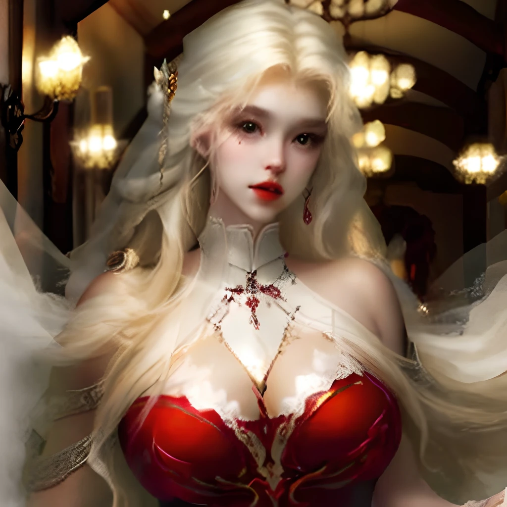 Big breasts beauty with long hair
