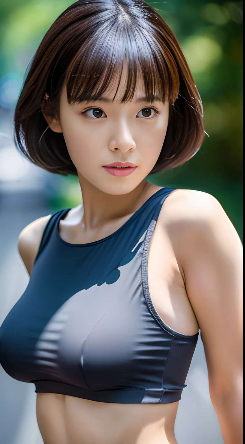 masutepiece, Best Quality, Official art, 统一 8k 壁纸, girl with, Tight T-shirt, Beautiful face, Ultra-realistic, Hyper-realistic, 鎖骨、full bodyesbian