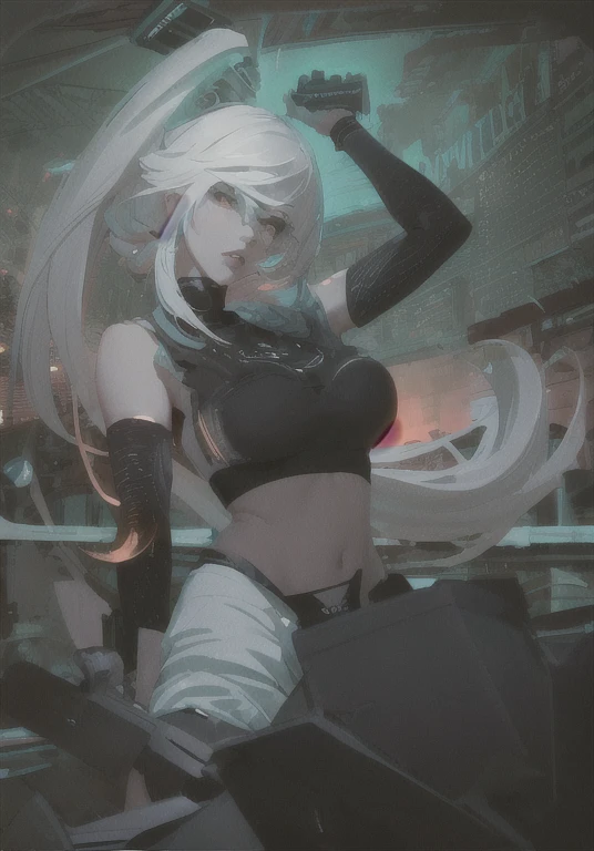 ((La mejor calidad)), ((obra maestra)), (muy detallado:1.3), ...............................................................................................................................................3D, Beautiful (cyberpunk:1.3) Mujer hacker, peinado corto,pelo corto, Volver al visor, cabello grueso, Terminal de ordenador operativo, Pantalla montada en la cabeza, computer server, Pantalla LCD, fiber optic cable, Logotipo de la empresa, HDR (High Dymanic Range), Trazado de rayos, NVIDIA RTX, Super resolution, Irreal 5, Subsoil Scatter, Textura PBR, Post-procesamiento, Anisotropic filtering, profundidad de campo, maximum sharpness and sharpness, Texturas multicapa, Albedo y Highlight Maps, Sombreado de superficies, Accurate simulation of light-material interactions, proporciones perfectas, Renderizado de octanaje, duotone lighting, ISO bajo, balance de blancos, Regla de los tercios, amplia apertura, 8K RAW, efficient sub-pixels, sub-pixel convolution, glow particles, dynamic pose