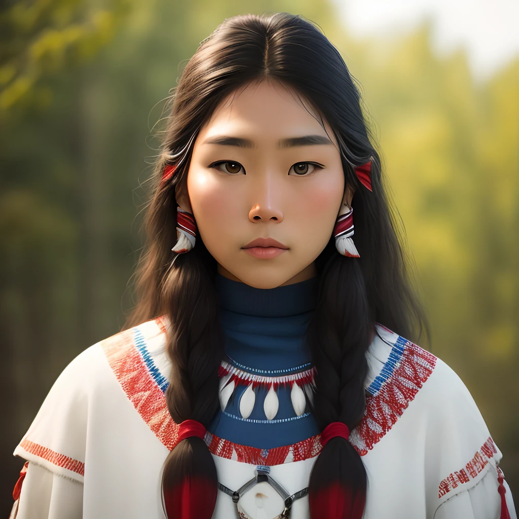 Realistic Native American, Norwegian, Korean babe