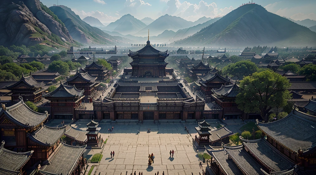 Scenes,Ancient wars,Siege war,besiege,China-style,early evening