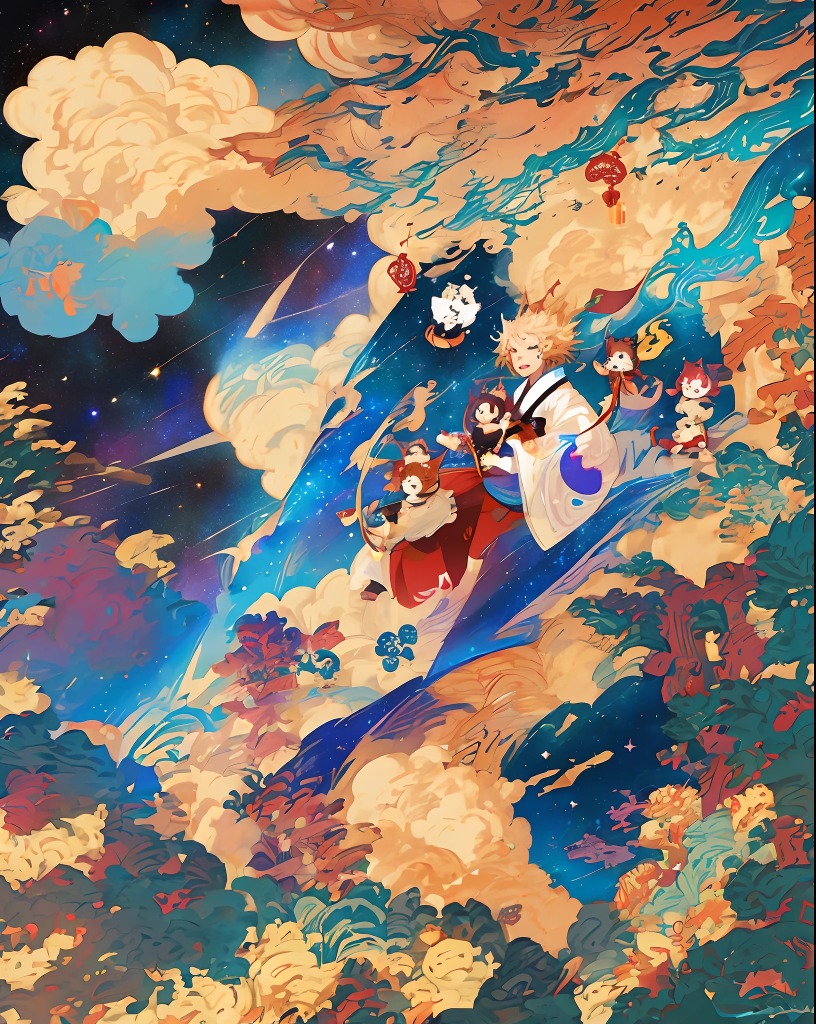 2d anime kitsune god galaxy