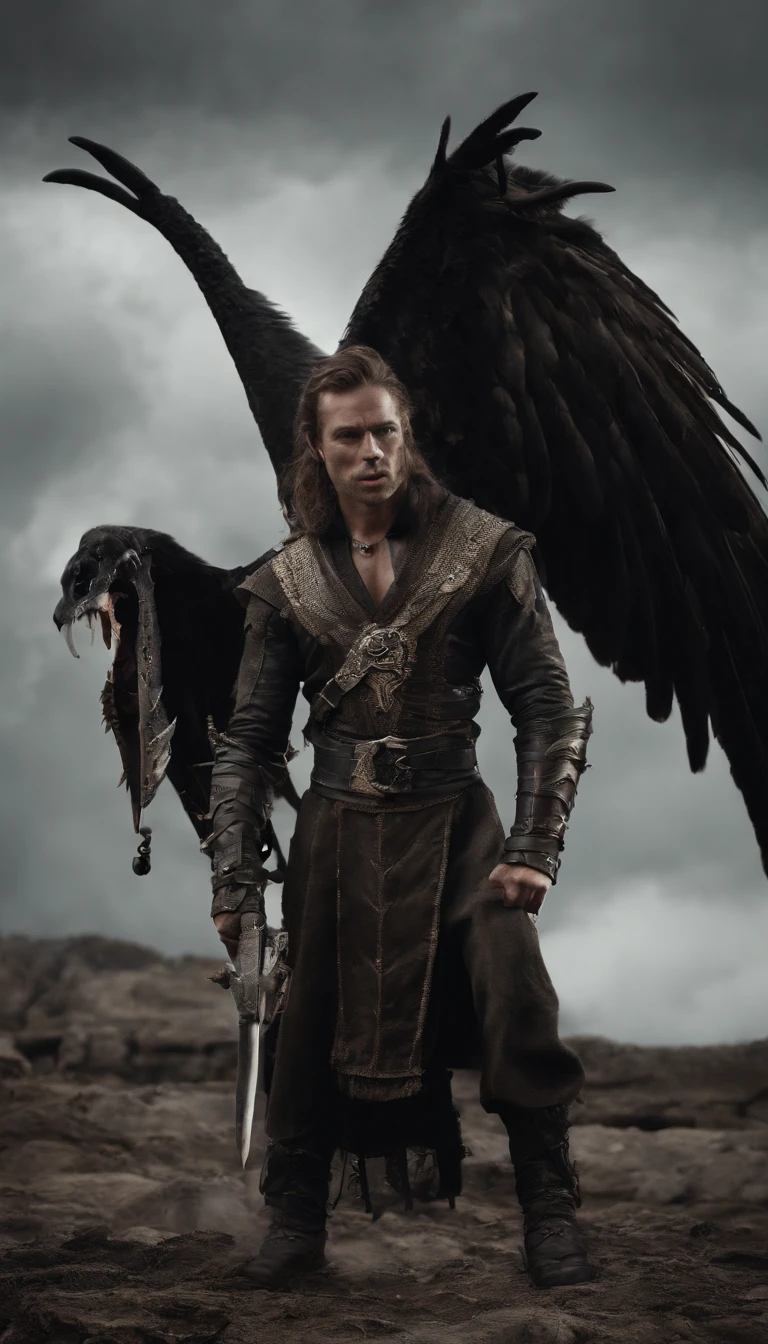 (Best quality,Ultra-detailed,Realistic:1.37),Demonic hand-like claws,Ferocious demon wings with bone spurs,ear piercings,necklace,Low-top black top,Black shorts,combat scene,Sleeveless,Body portrait,Extraordinary surrealist art,Detailed portrait composition,portraiture,Neck accessories,Devilish appearance,Gloomy atmosphere,Long boots.