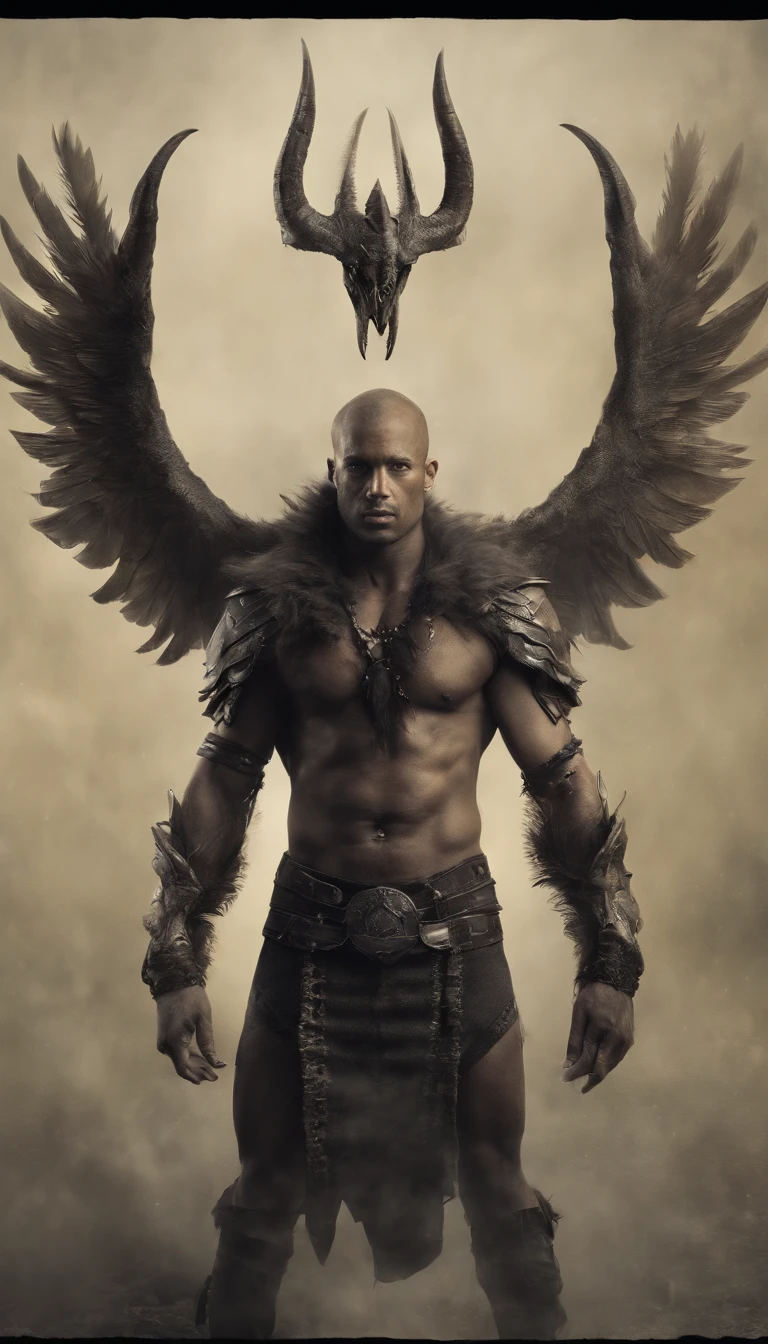 (Best quality,Ultra-detailed,Realistic:1.37),Demonic hand-like claws,Ferocious demon wings with bone spurs,ear piercings,necklace,Low-top black top,Black shorts,combat scene,Sleeveless,Body portrait,Extraordinary surrealist art,Detailed portrait composition,portraiture,Neck accessories,Devilish appearance,Gloomy atmosphere,Long boots.
