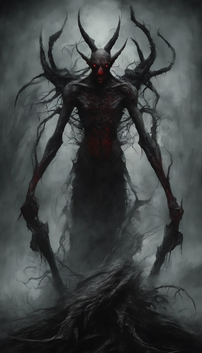Draw a demonic creature with a bloody face and bloody head, genocide, Science fiction horror art, sci-fi horror artwork, inspired by Aleksi Briclot, Fangs of the slaughter, horror fantasy art, Alexis Bricklot(Alexis Bricklot), horror concept art, veneno, Fantasy and horror art, Detailed illustration of 4K horror, demonic creature, dark fantasy horror art